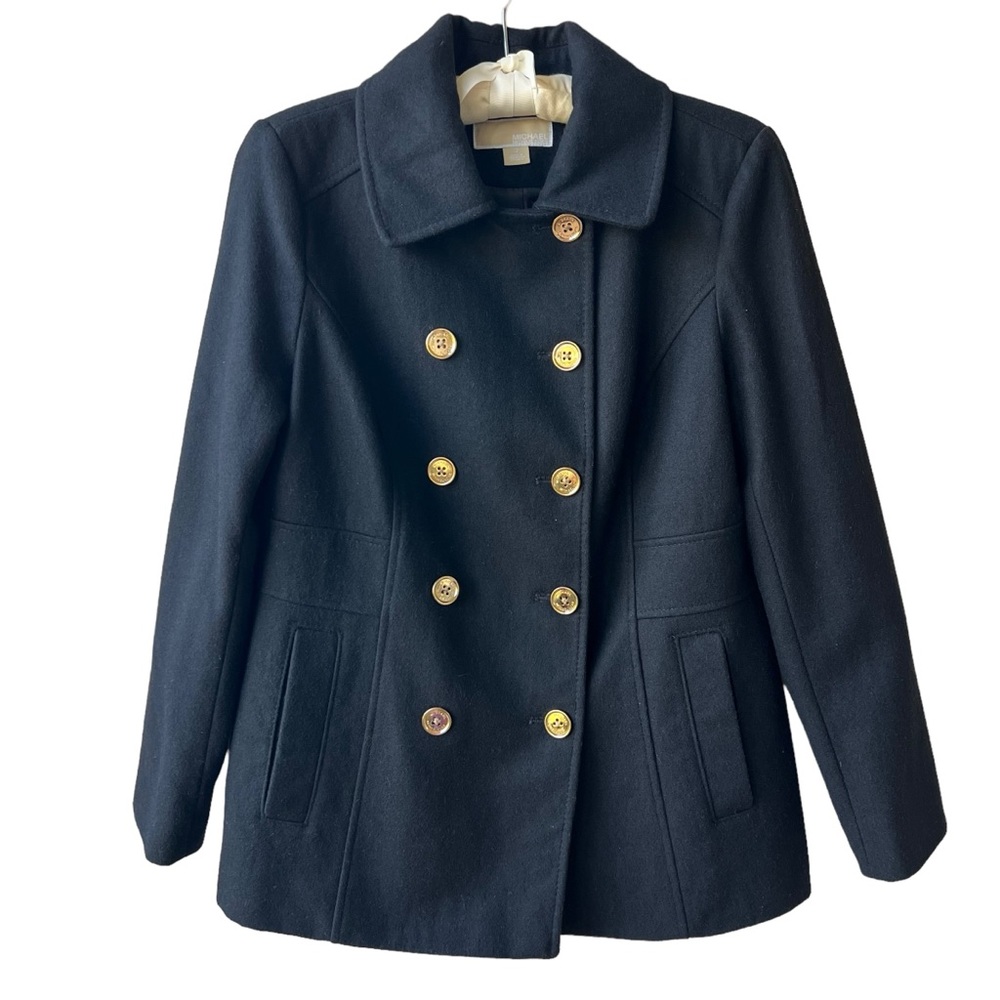 Michael Kors Black Wool Pea
Coat